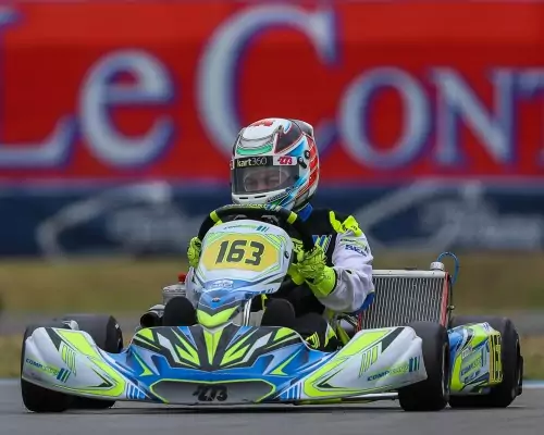 Yu struggled with track position, but will be one to watch at the next CIK Euro round.